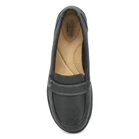 Womens Cora Daisy Wide Casual Loafer - Black
