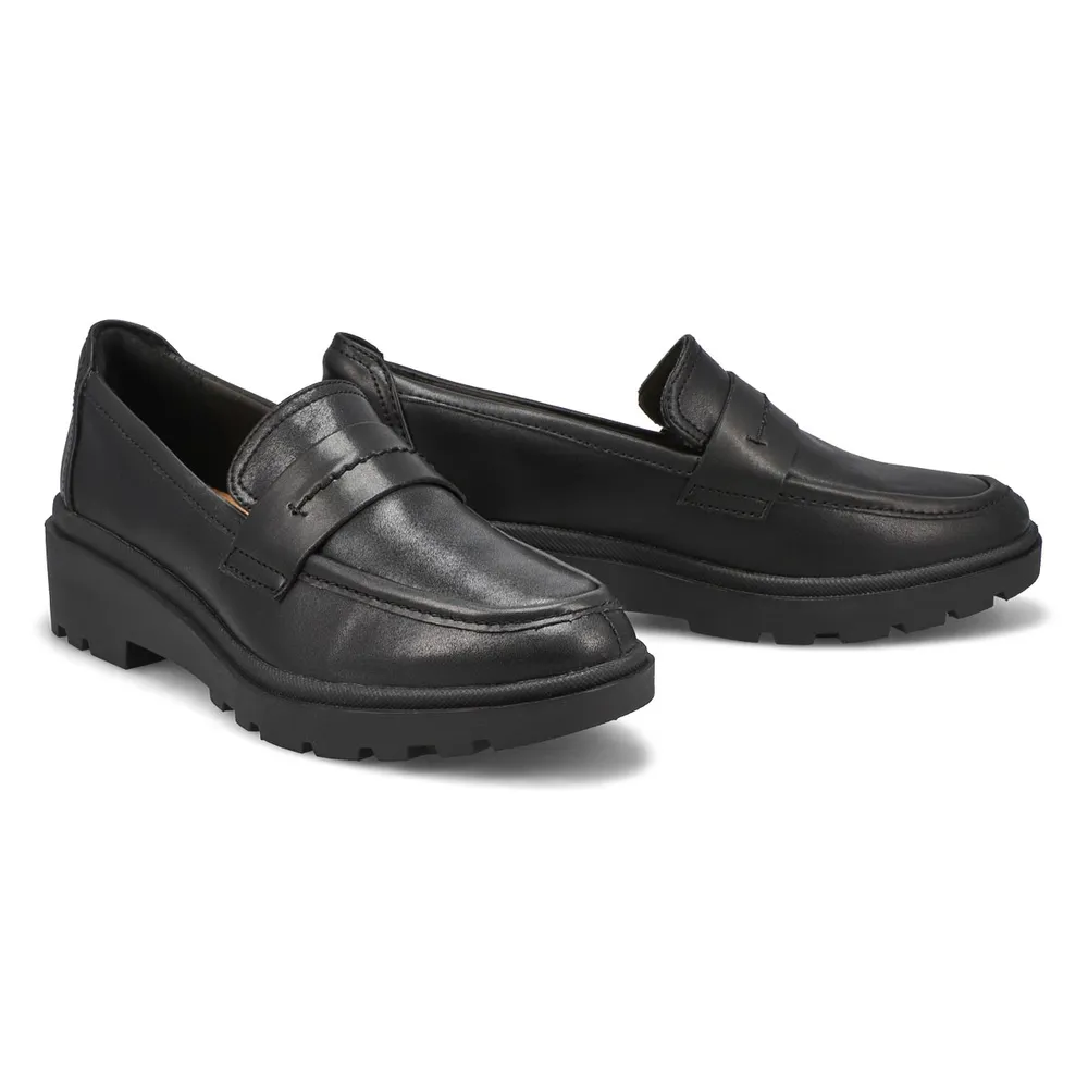 Clarks Womens Calla Ease Loafer - Black | Kingsway Mall
