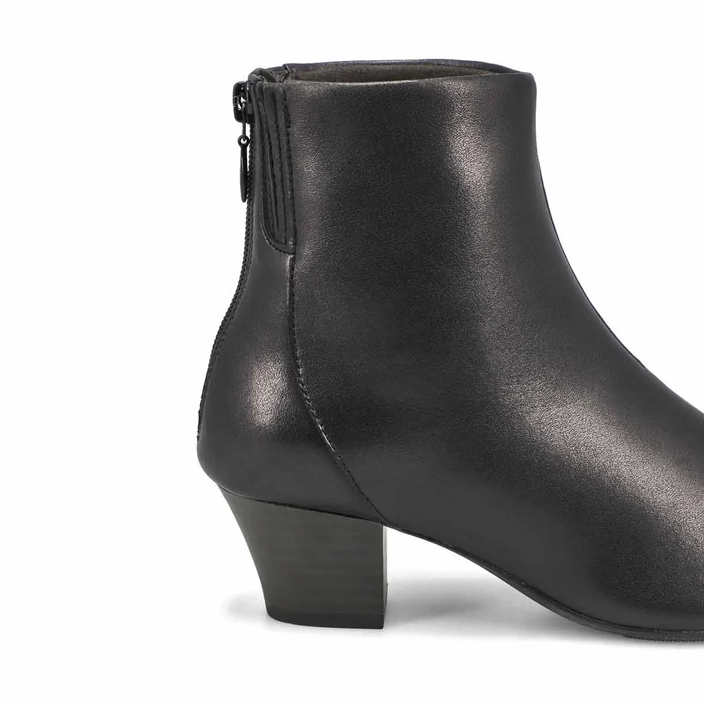 Womens Teresa Leather Ankle Boot - Black
