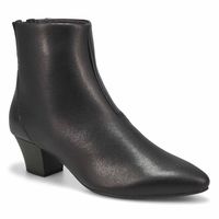 Womens Teresa Leather Ankle Boot - Black