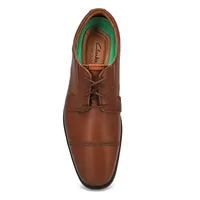 Mens Clarkslite Cap Wide Oxford Dress Shoe - Tan