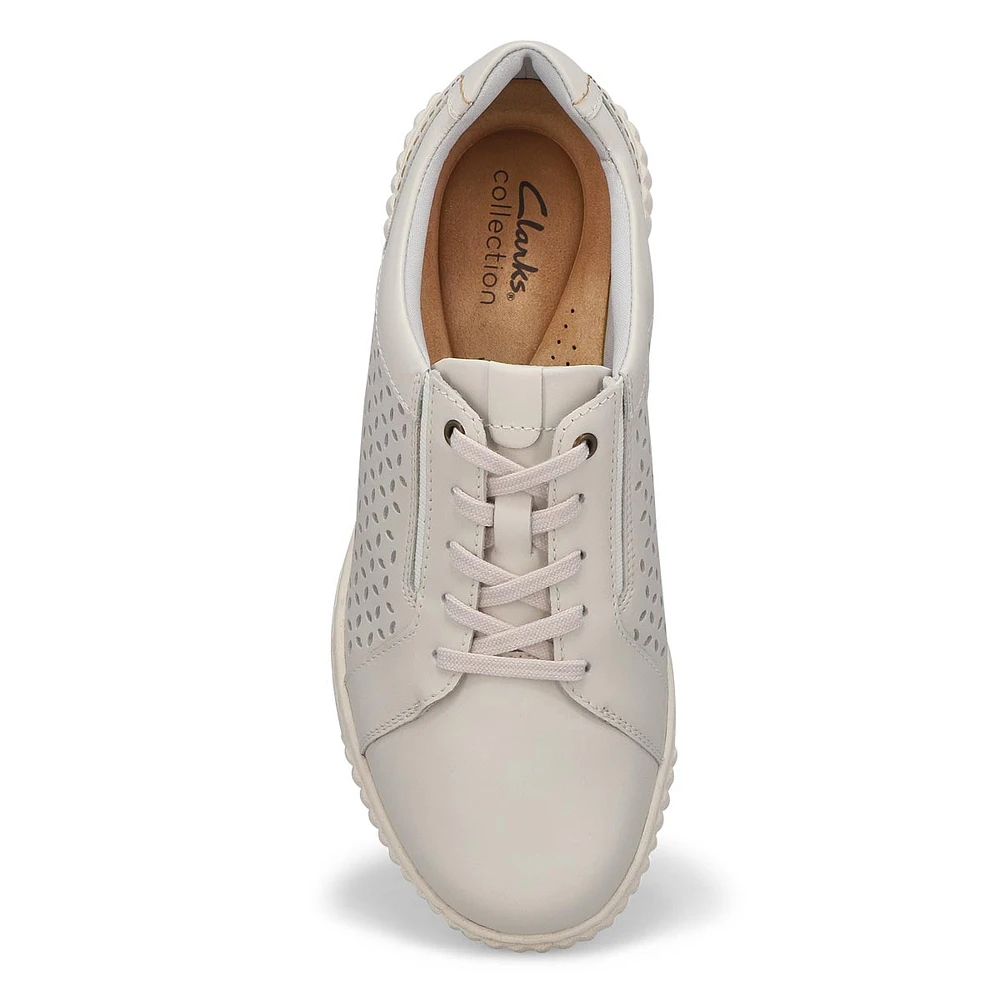 Womens Caroline Ella Wide Lace Up Sneaker - White