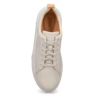 Womens Hollyhock Walk Leather Lace Up Sneaker - Off White