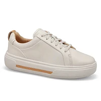 Womens Hollyhock Walk Leather Lace Up Sneaker - Off White