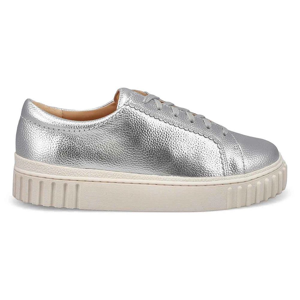 Womens Mayhill Walk Lace Up Sneaker - Silver Metallic