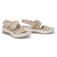 Womens Arla Stroll Casual Wedge Sandal - Beige Combi