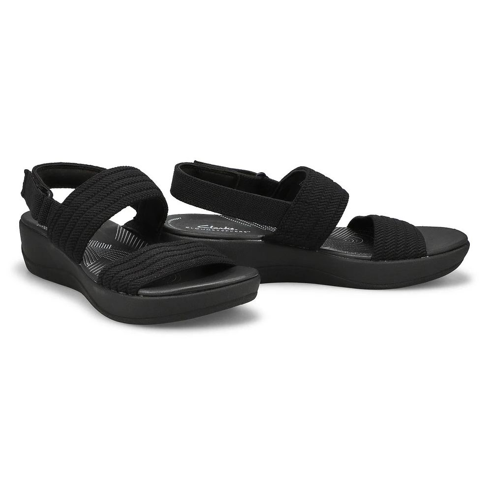 Womens Arla Stroll Casual Wedge Sandal - Black