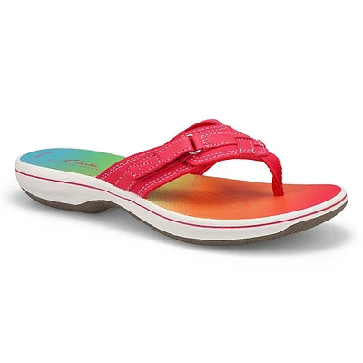 Womens Breeze Sea Thong Sandal - Bright Pink Ombre