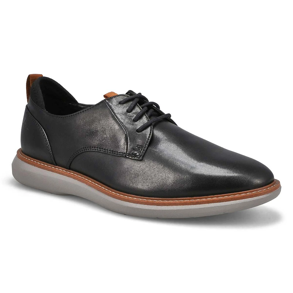 Mens Brantin Plain Wide Lace Up Oxford - Black