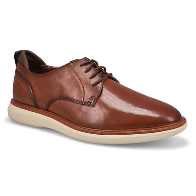 Mens Brantin Plain Wide Lace Up Oxford - Dark Tan