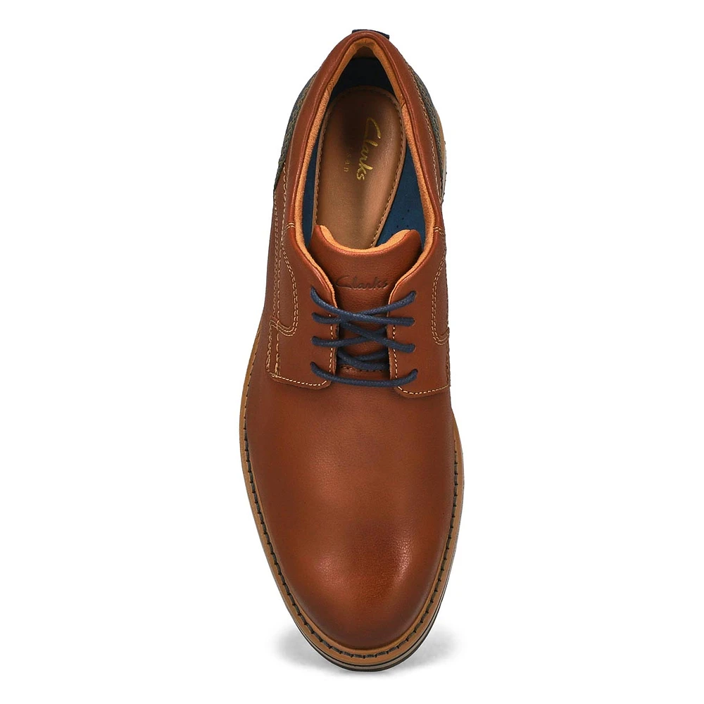 Mens Monahan Plain Wide Oxford Dress Shoe - Tan