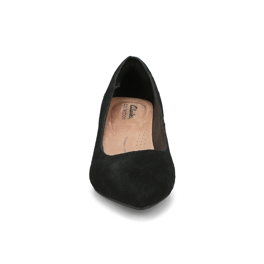 Womens Ellanie Hope Wide Dress Heel - Black Suede