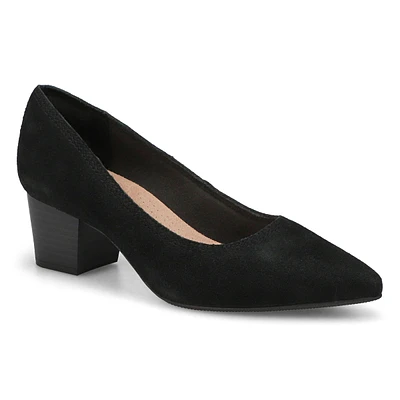 Womens Ellanie Hope Wide Dress Heel - Black Suede