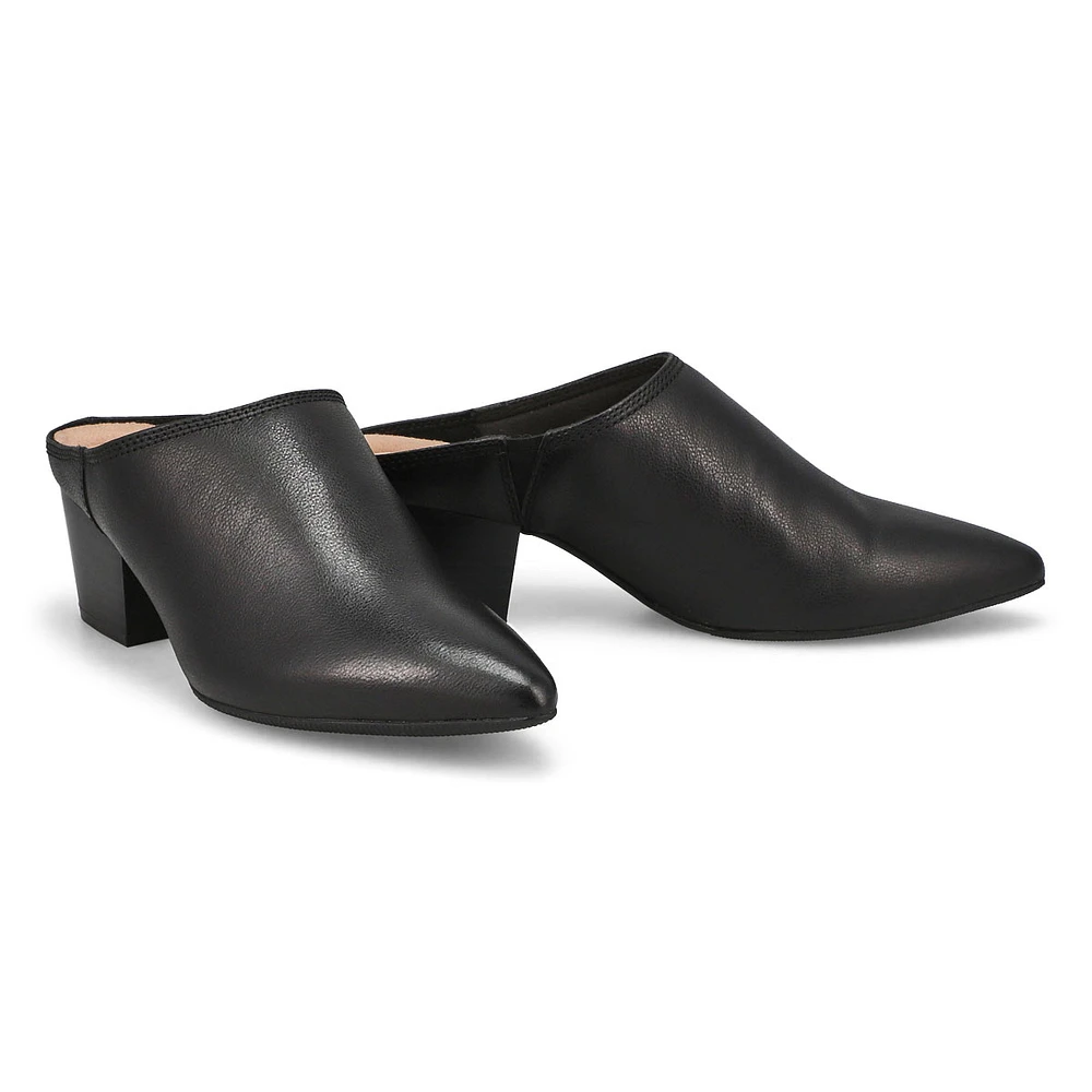 Womens Ellanie Pace Open Back Heeled Mule - Black