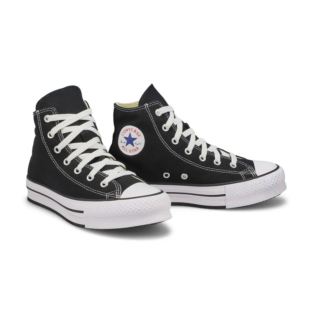 Kids Chuck Taylor All Star Eva Lift Hi Top Platform Sneaker - Black/White