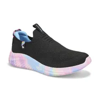 Girls Ultra Flex 3.0 Cooltastic Slip-On Sneaker - Black/Multi