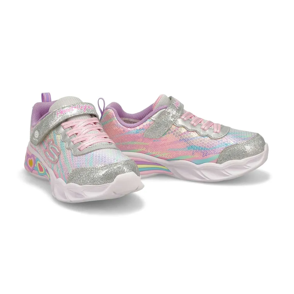 Girls Sweetheart Lights Lets Shine Light Up Sneaker - Multi