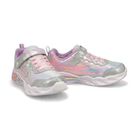 Girls Sweetheart Lights Lets Shine Light Up Sneaker - Multi