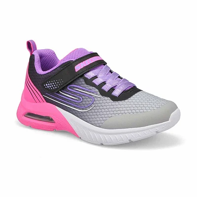 Girls Microspec Max Plus - Echo Sprint Sneaker - Grey/Pink