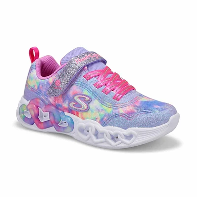 Girls  Infinite Heart Lights Light Up Sneaker - Lavender/Multi