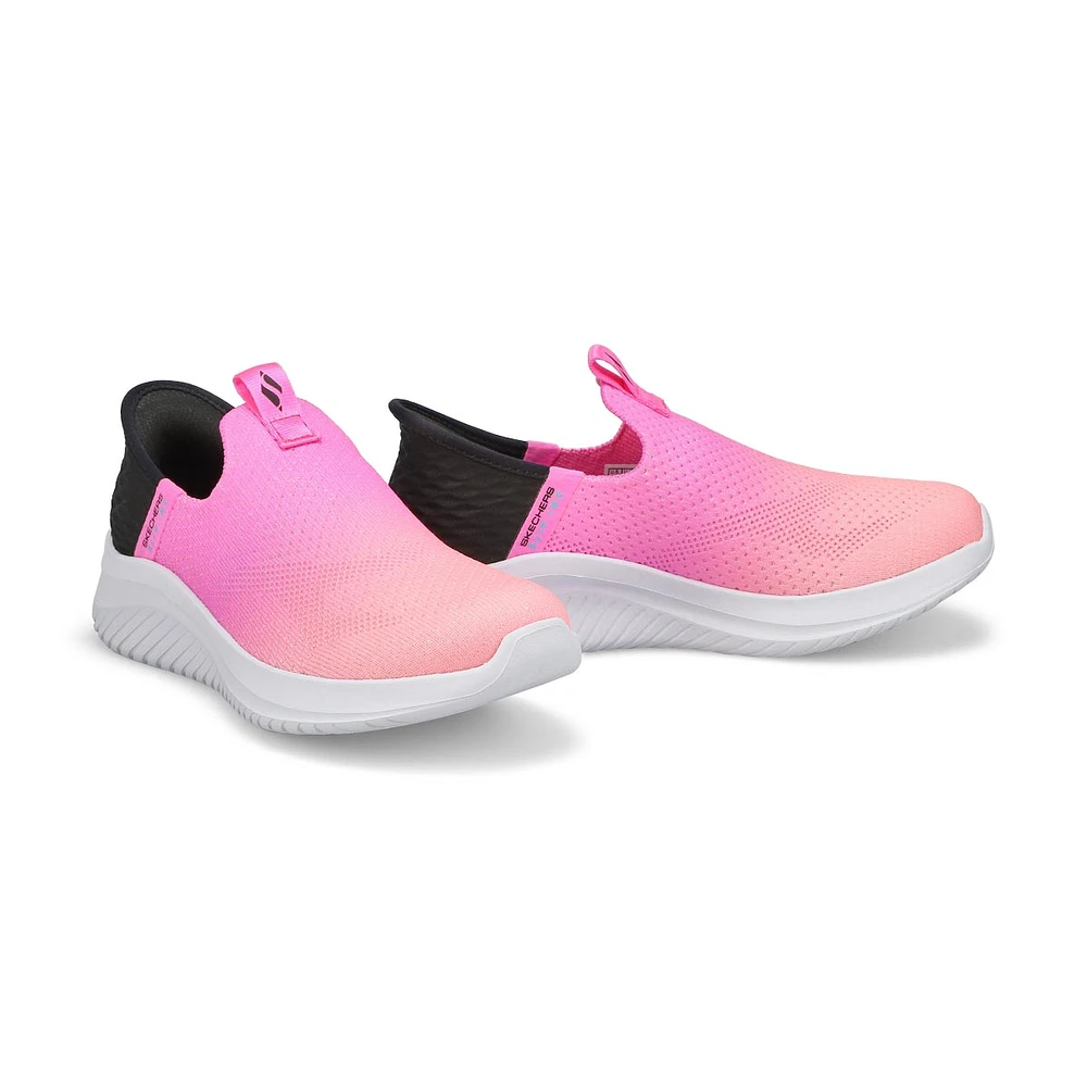 Girls  Ultra Flex 3.0 Slip-Ins Sneaker - Pink/Black