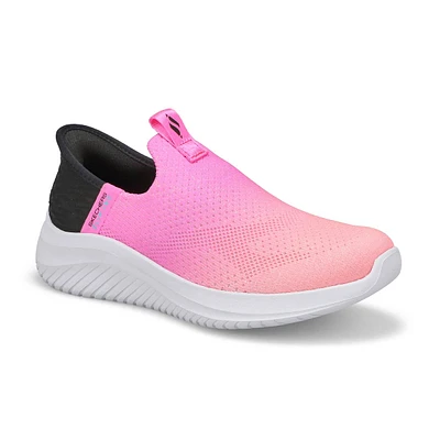 Girls  Ultra Flex 3.0 Slip-Ins Sneaker - Pink/Black