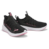 Womens Softride Carson Fresh Lace Up Sneaker - Black/White/Mauved Out