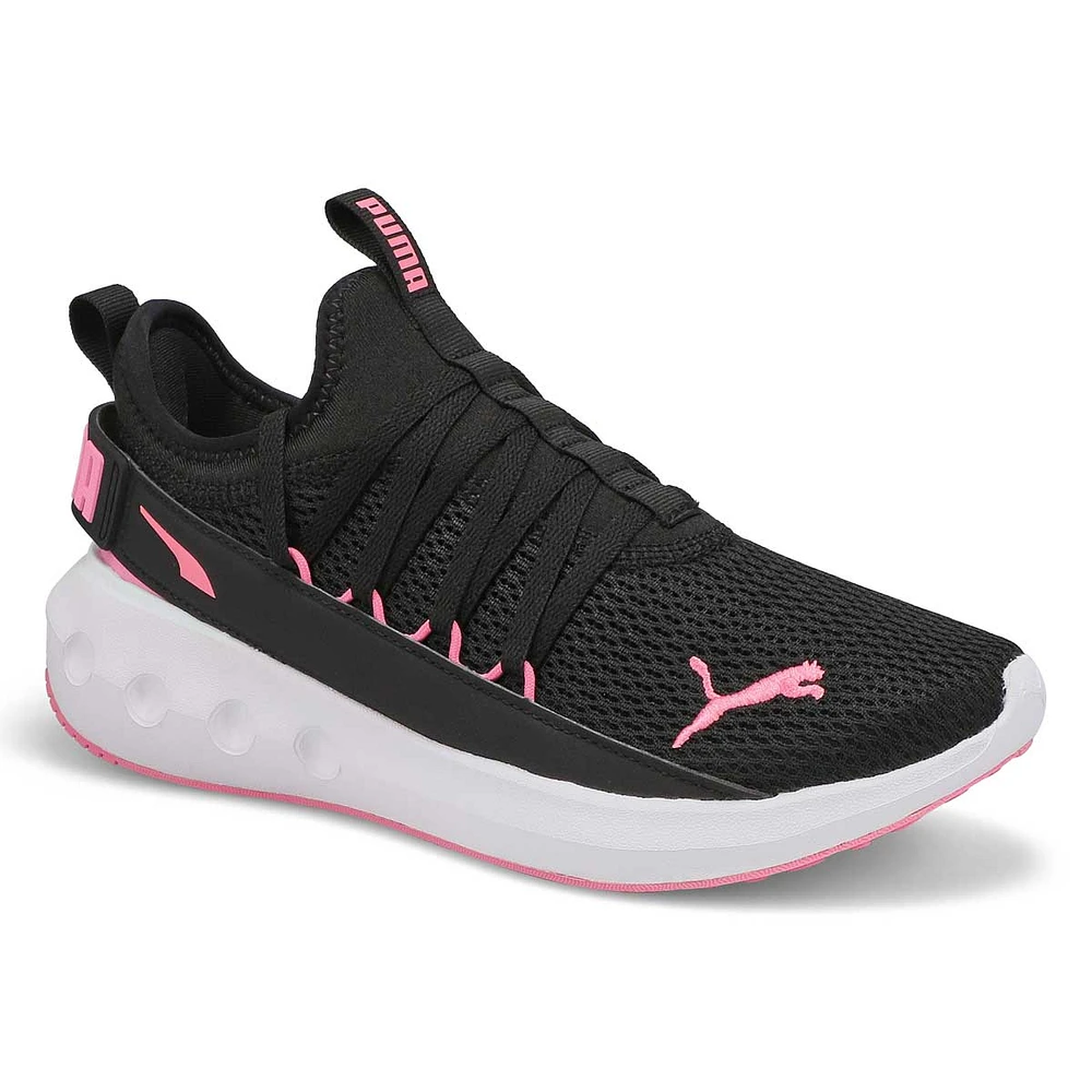 Womens Softride Carson Fresh Lace Up Sneaker - Black/White/Mauved Out