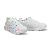 Girls  JGoldcrown Uno Lite Lace Up Sneaker - White/Pink/Turquoise