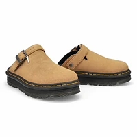 Unisex ZebZag Suede Casual Clog - Savannah Tan