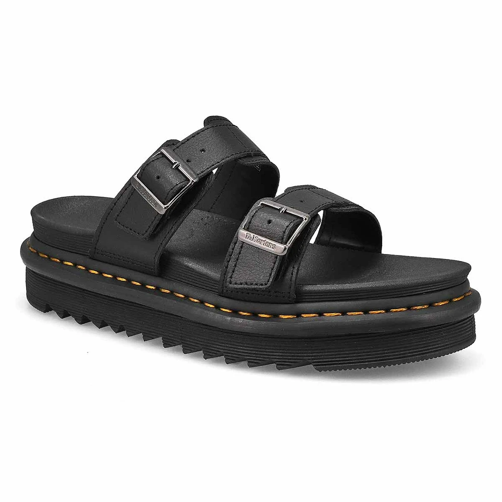 Unisex Myles 2-Strap Slide Sandal - Black