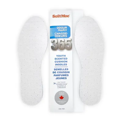 Kids 365 Odor Away Insoles - White