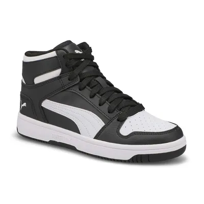 Kids Rebound Layup SL Jr High Top Sneaker - Black/White