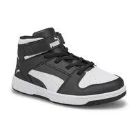 Kids Rebound Layup SL V PS High Top Sneaker - Black/White