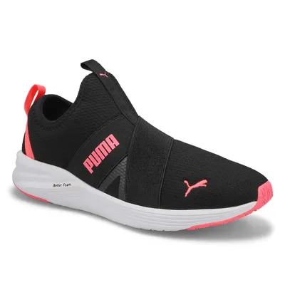Womens Better Foam Prowl Slip On Sneaker - Black/Pink