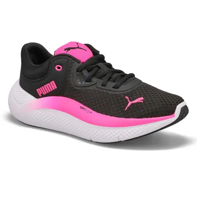 Womens Softride Pro Lace Up Sneaker - Black/White