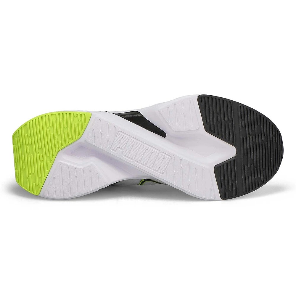 Mens Softride Sway Sneaker - White/Black/Lime