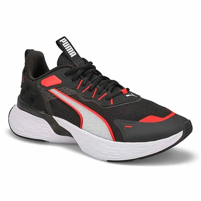 Mens Softride Sway Mesh Sneaker - Black/White/Red