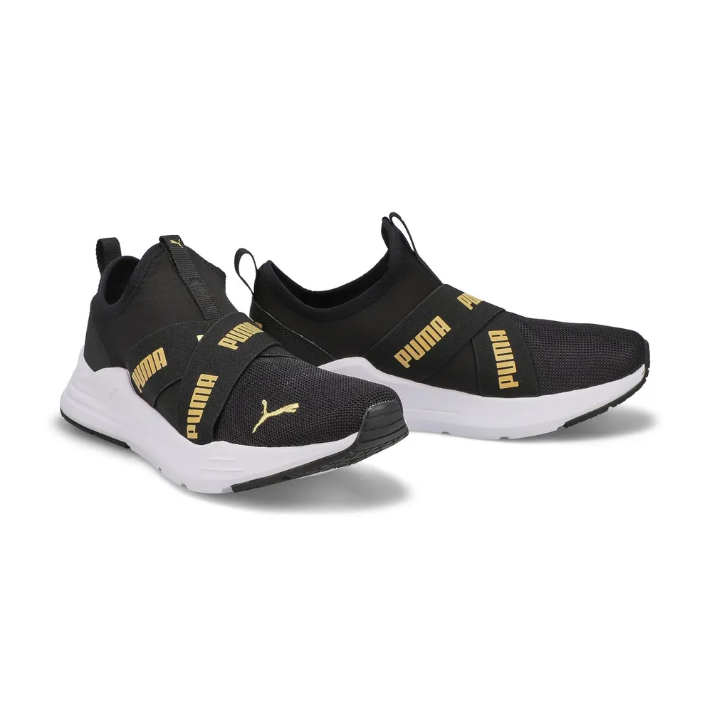 Kids Wired Run Flash Jr Sneaker - Black/Gold