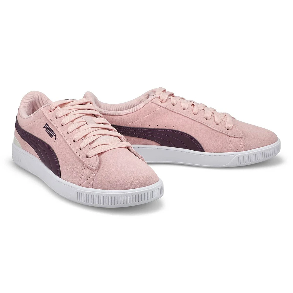 Womens  Vikky 3.0 Lace Up Sneaker - Mauve Mist/Plum/White