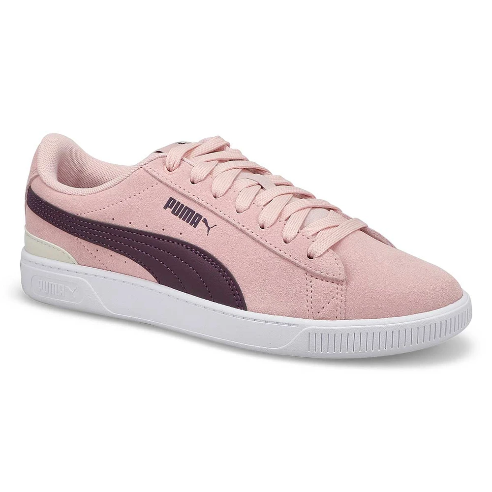 Womens  Vikky 3.0 Lace Up Sneaker - Mauve Mist/Plum/White