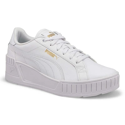 Womens Karmen Wedge Sneaker - White/White