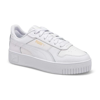 Kids Carina Street Jr Lace Up Sneaker - White/Gold