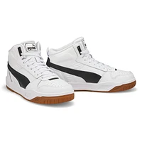 Mens RBD Tech Mid Hi Top Sneaker - White/Gold/Grey