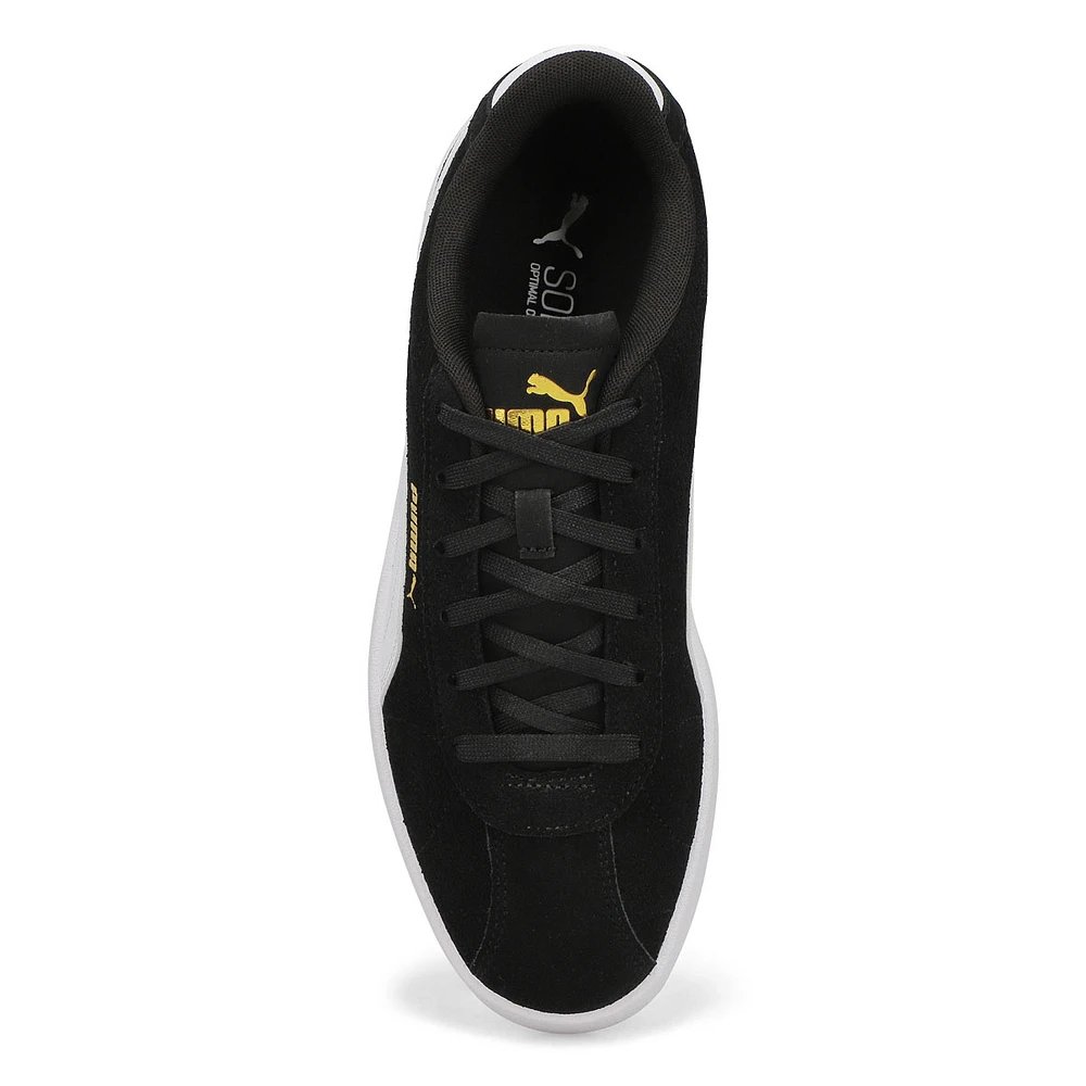 Mens Club ll Lace Up Sneaker - Black/White/Gold