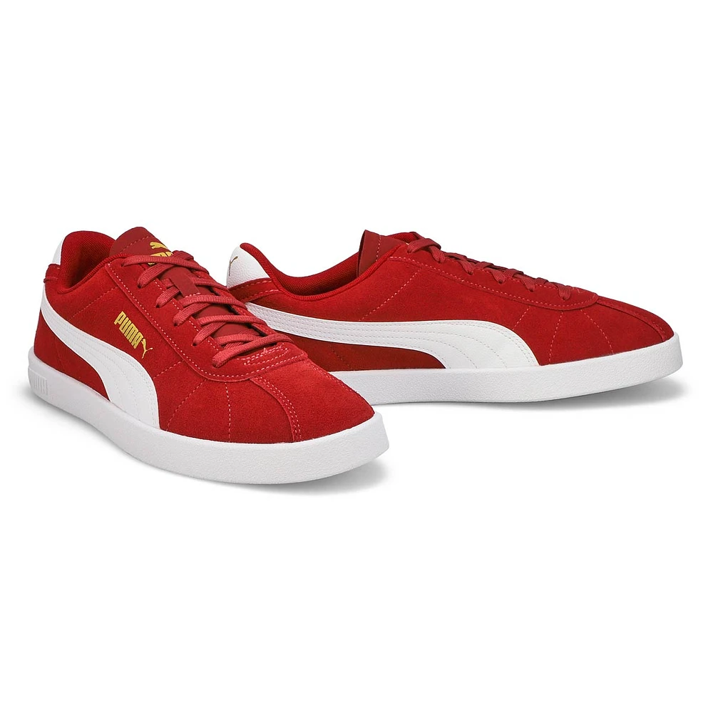 Mens Club ll Lace Up Sneaker - Red/White/Gold