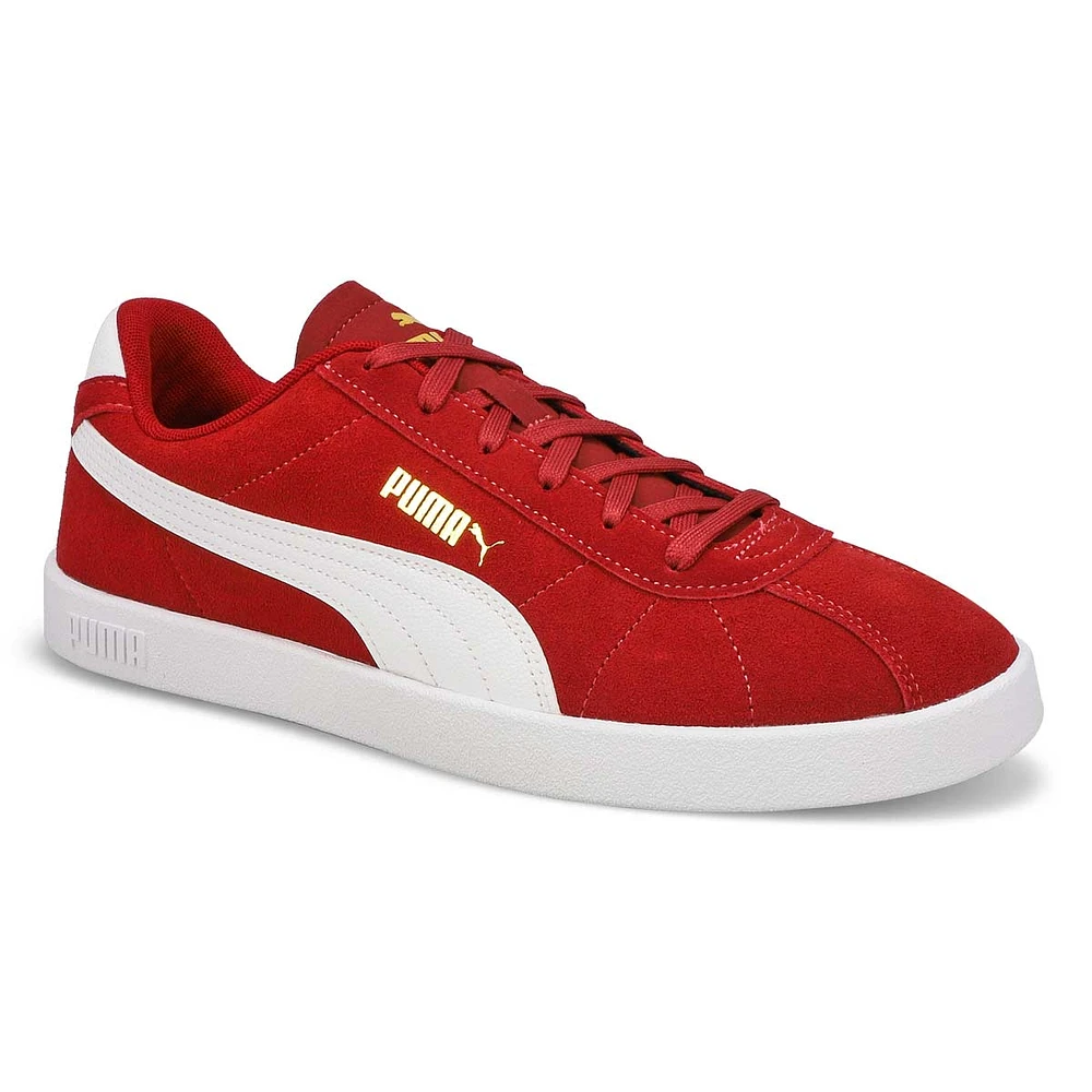 Mens Club ll Lace Up Sneaker - Red/White/Gold