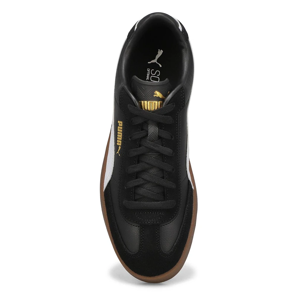 Mens Club Era ll Lace Up Sneaker - Black/White/Gold