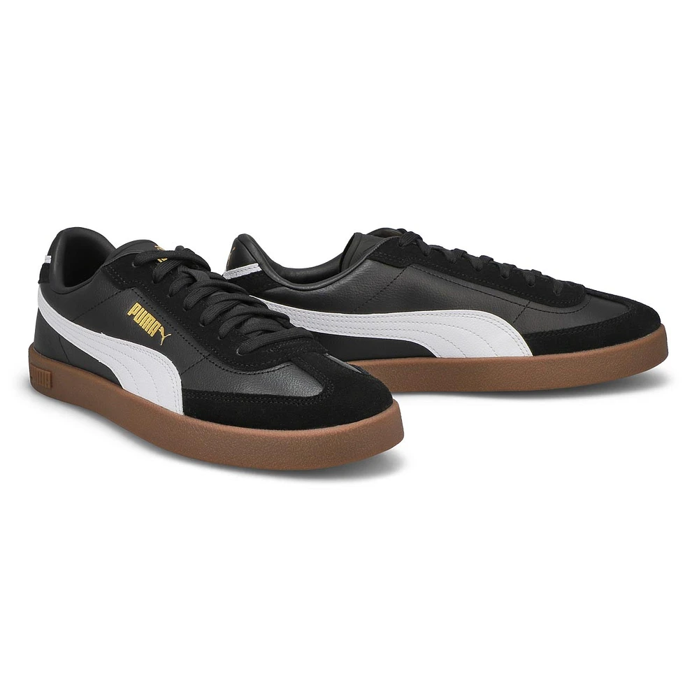 Mens Club Era ll Lace Up Sneaker - Black/White/Gold