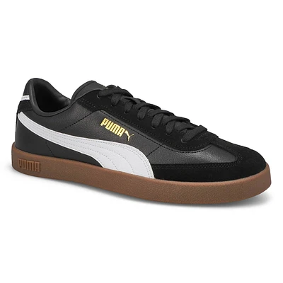 Mens Club Era ll Lace Up Sneaker - Black/White/Gold